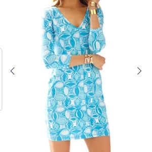JULIET PRINTED FITTED V-NECK T-SHIRT DRESS